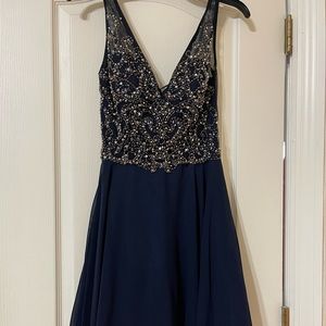 Blue holiday dress